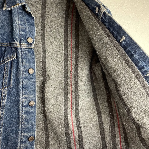 Vintage Men’s 80’s Levi Wool-like lined denim jacket 38 - Picture 3 of 11